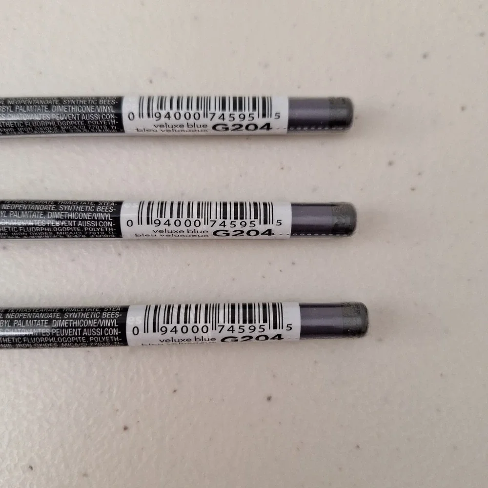 3 Set AVON GLIMMERSTICKS CHROMES EYE LINER - Veluxe Blue- G204 - New Sealed